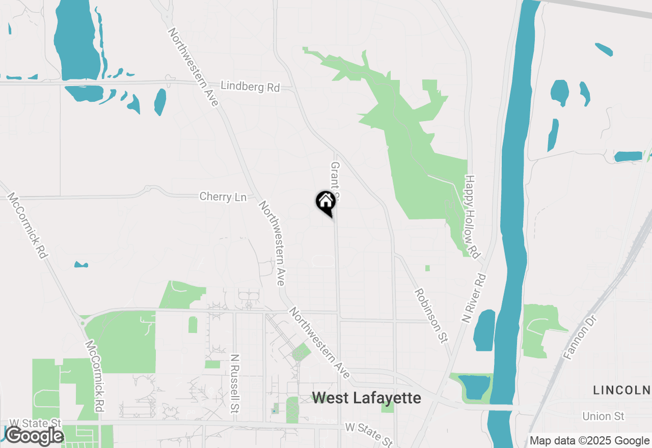 Map of 408 Leslie Avenue, West Lafayette, IN 47906