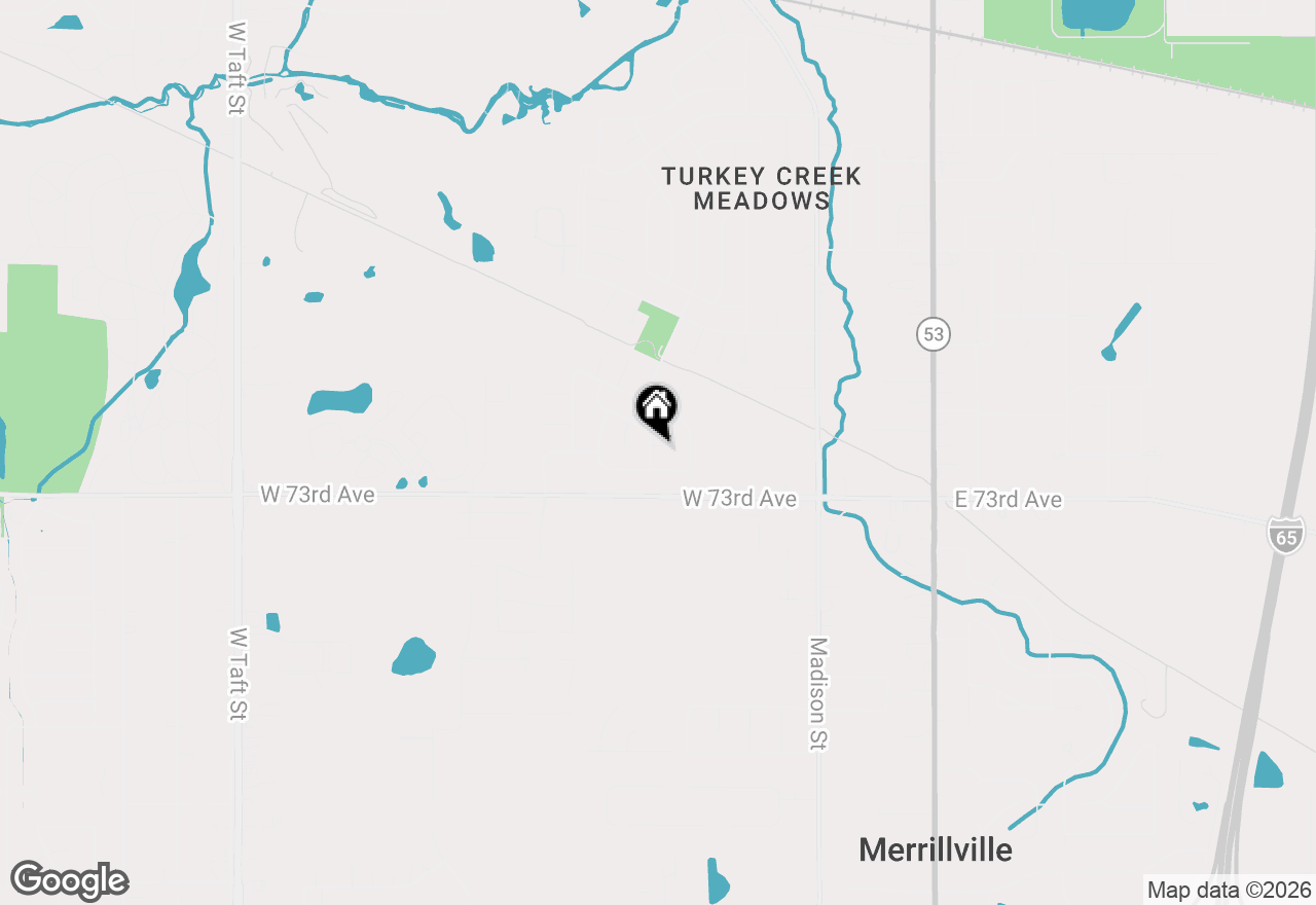Map of 875 W 72nd Court, Merrillville, IN 46410