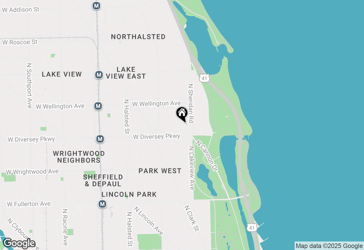 Map of 435 W Surf Street #4A, Chicago, IL 60657