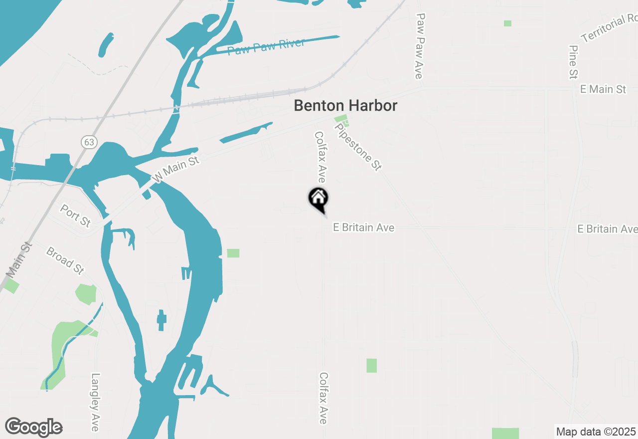Map of 468 Colfax Avenue, Benton Harbor, MI 49022