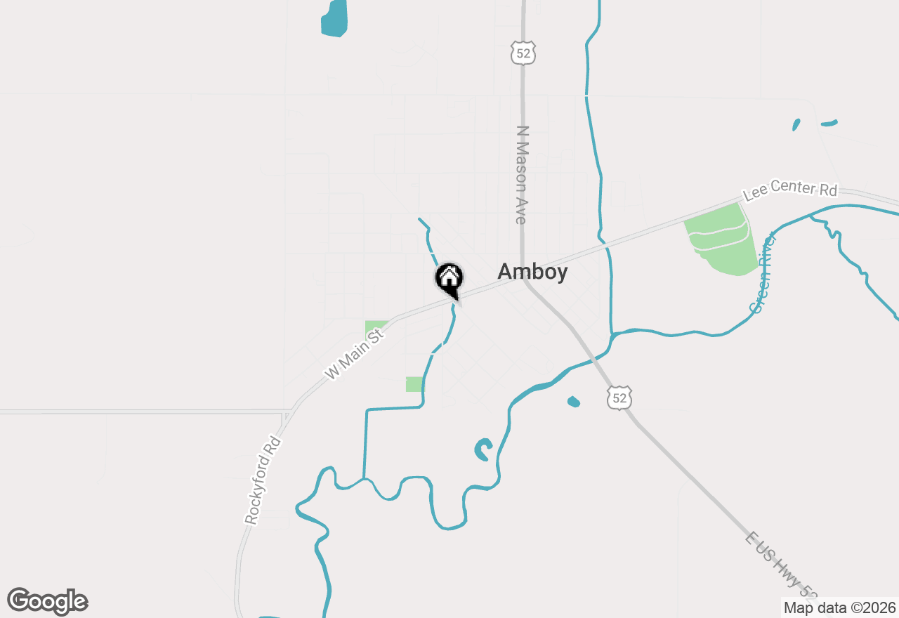 Map of 1 E Main Street, Amboy, IL 61310