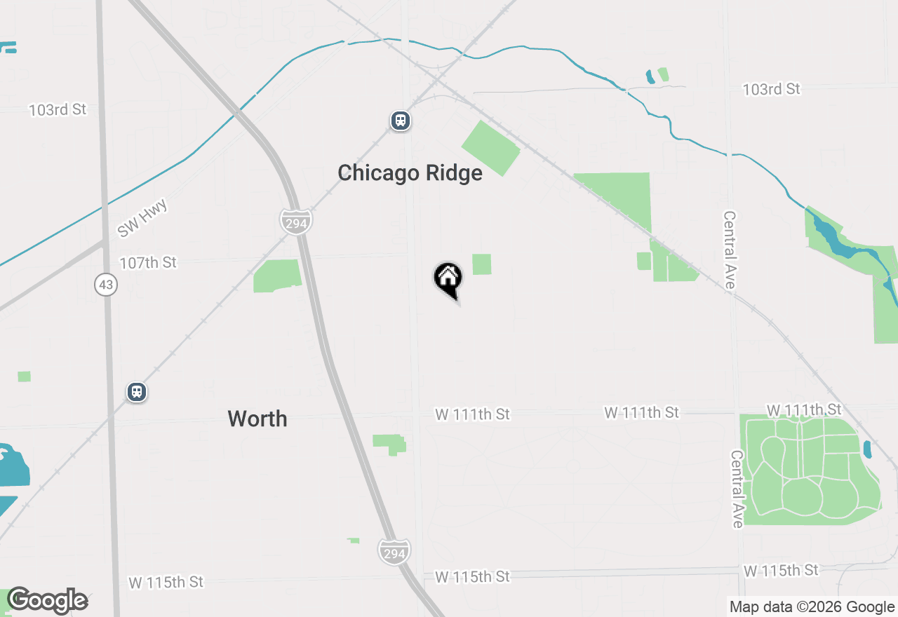 Map of 10812 Princess Avenue, Chicago Ridge, IL 60415