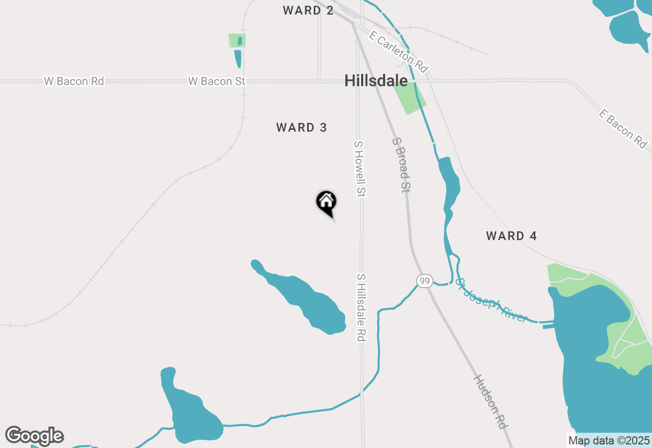 Map of 7 E Lynwood Boulevard, Hillsdale, MI 49242