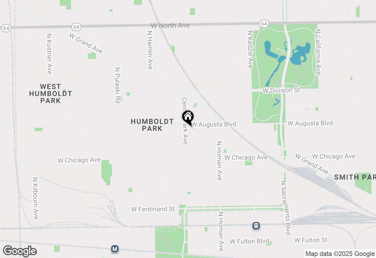 Map of 943 N Central Park Avenue, Chicago, IL 60651