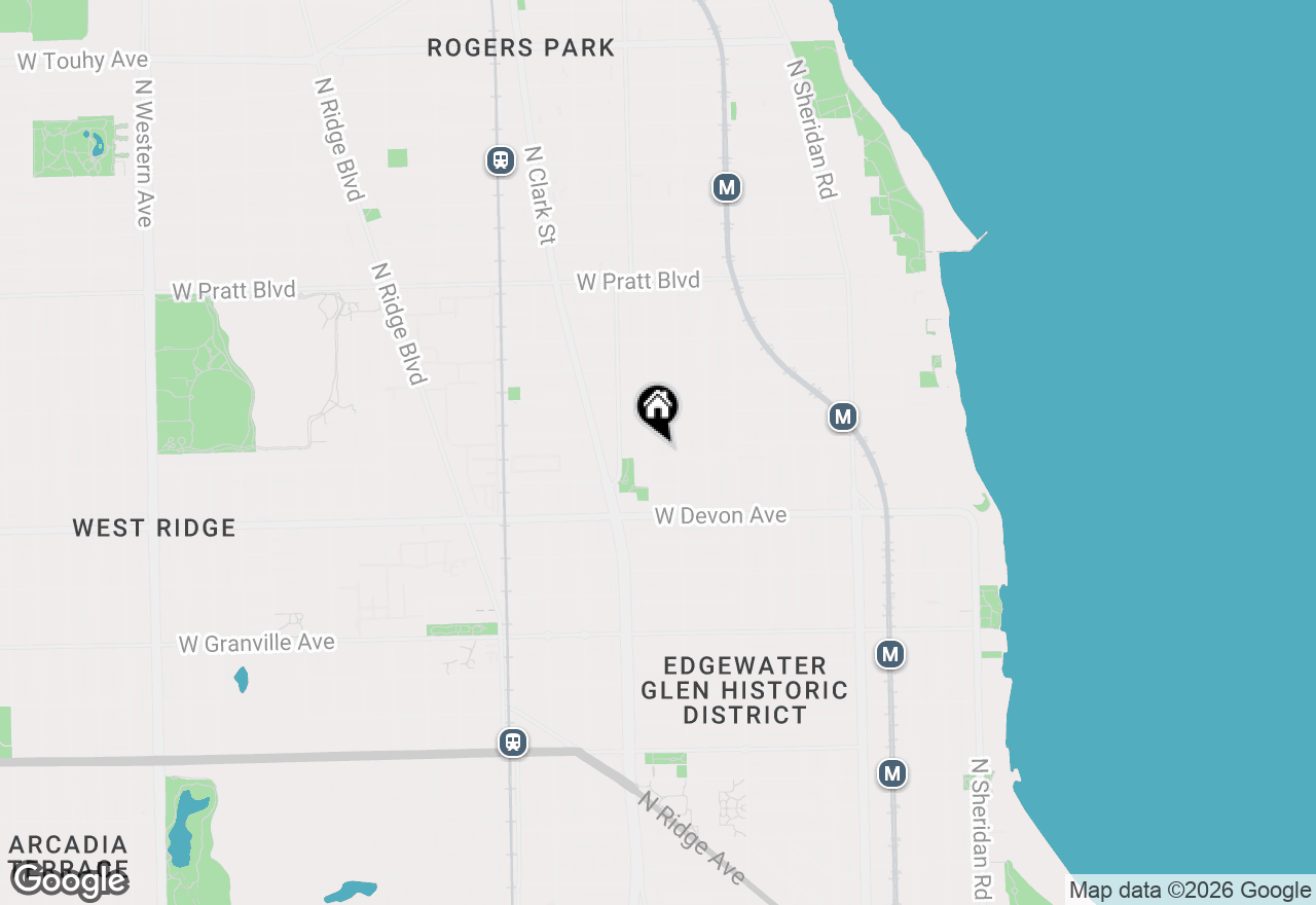 Map of 6501 N Bosworth Avenue #3C, Chicago, IL 60626