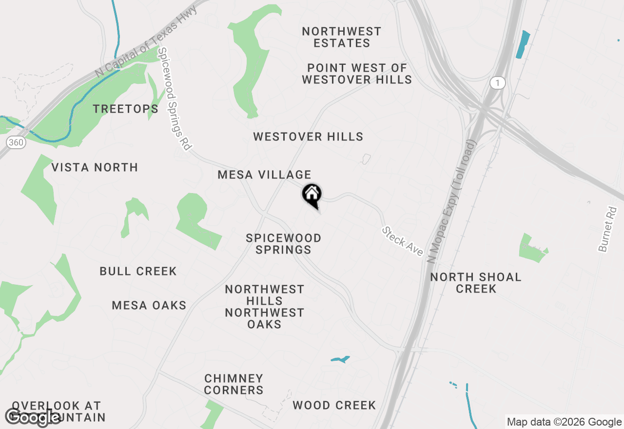Map of 8151 Meandering Way, Austin, TX 78759