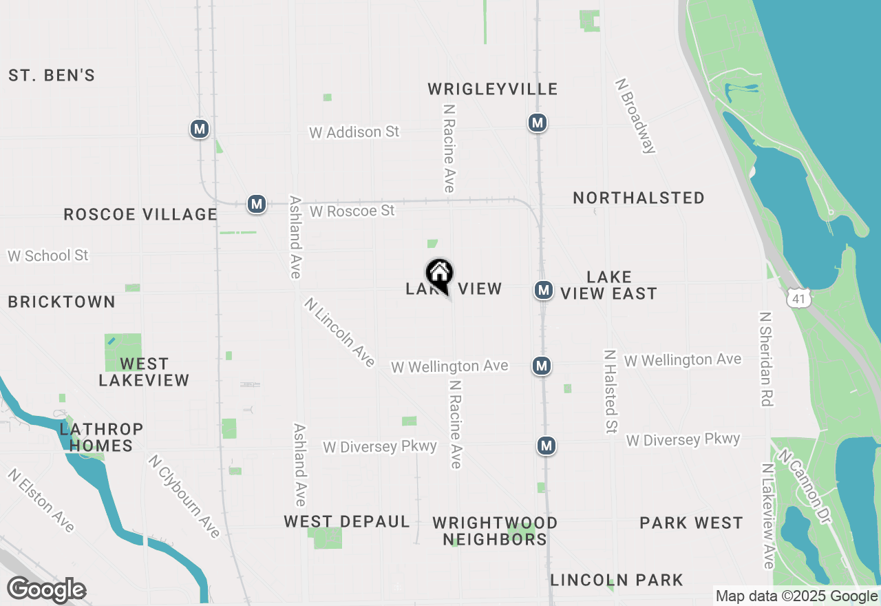 Map of 1218 W Fletcher Street, Chicago, IL 60657