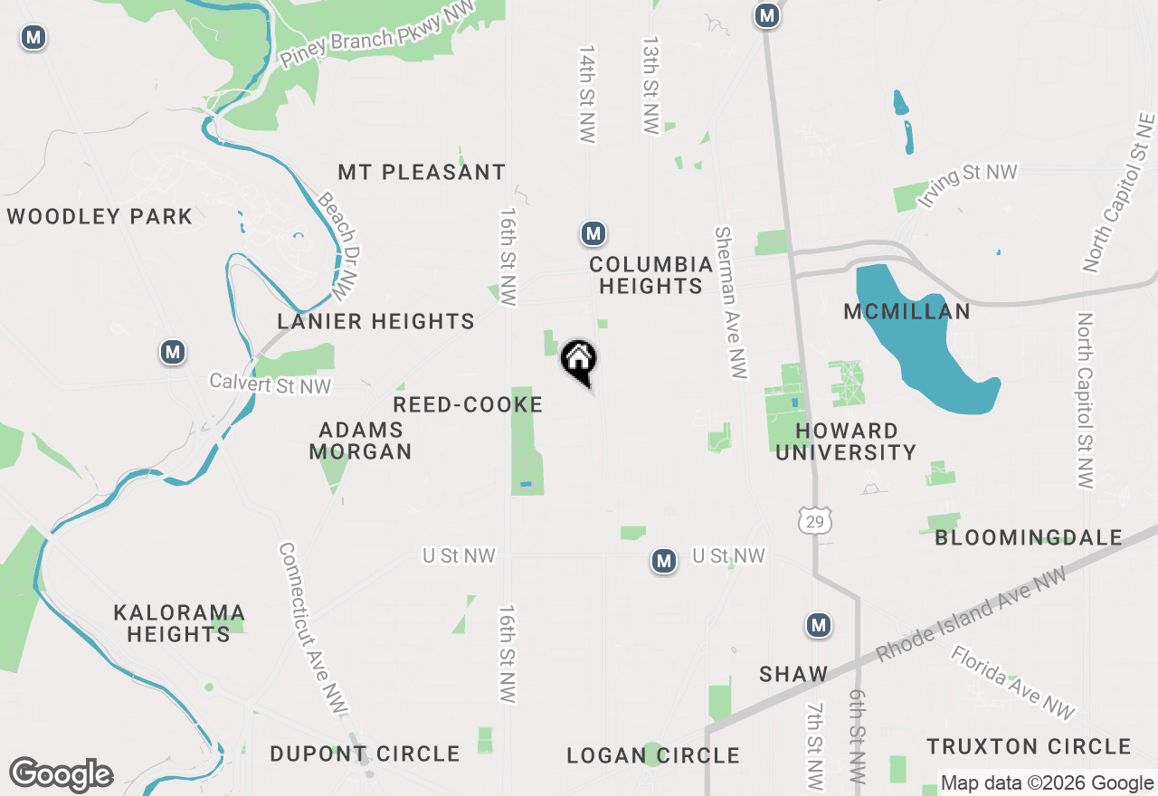 Map of 1427 Clifton Street Nw #1, Washington, DC 20009