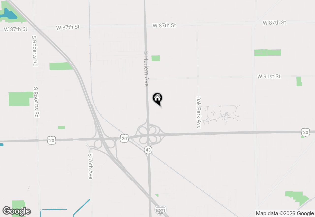 Map of 7117 W 93rd Street #105, Oak Lawn, IL 60453
