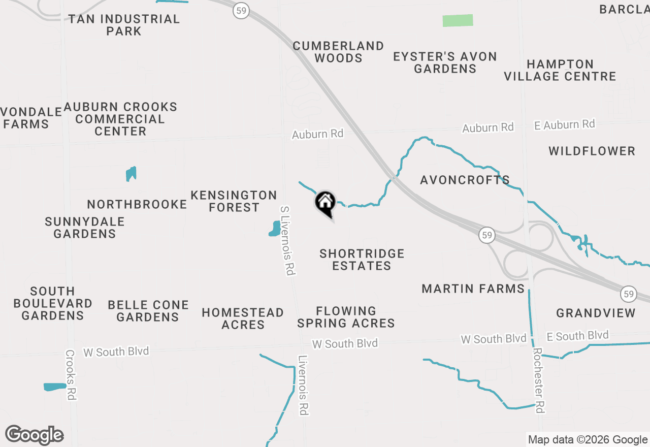 Map of 846 Monterey Lane, Rochester Hills, MI 48307
