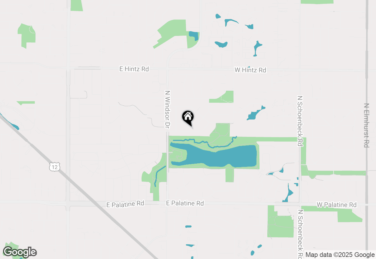 Map of 1608 E Crabtree Drive, Arlington Heights, IL 60004