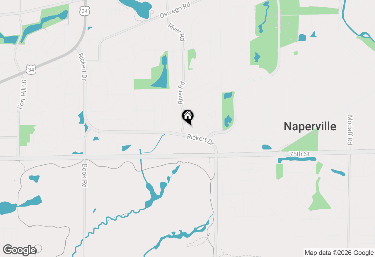 Map of 1310 Tennyson Lane, Naperville, IL 60540