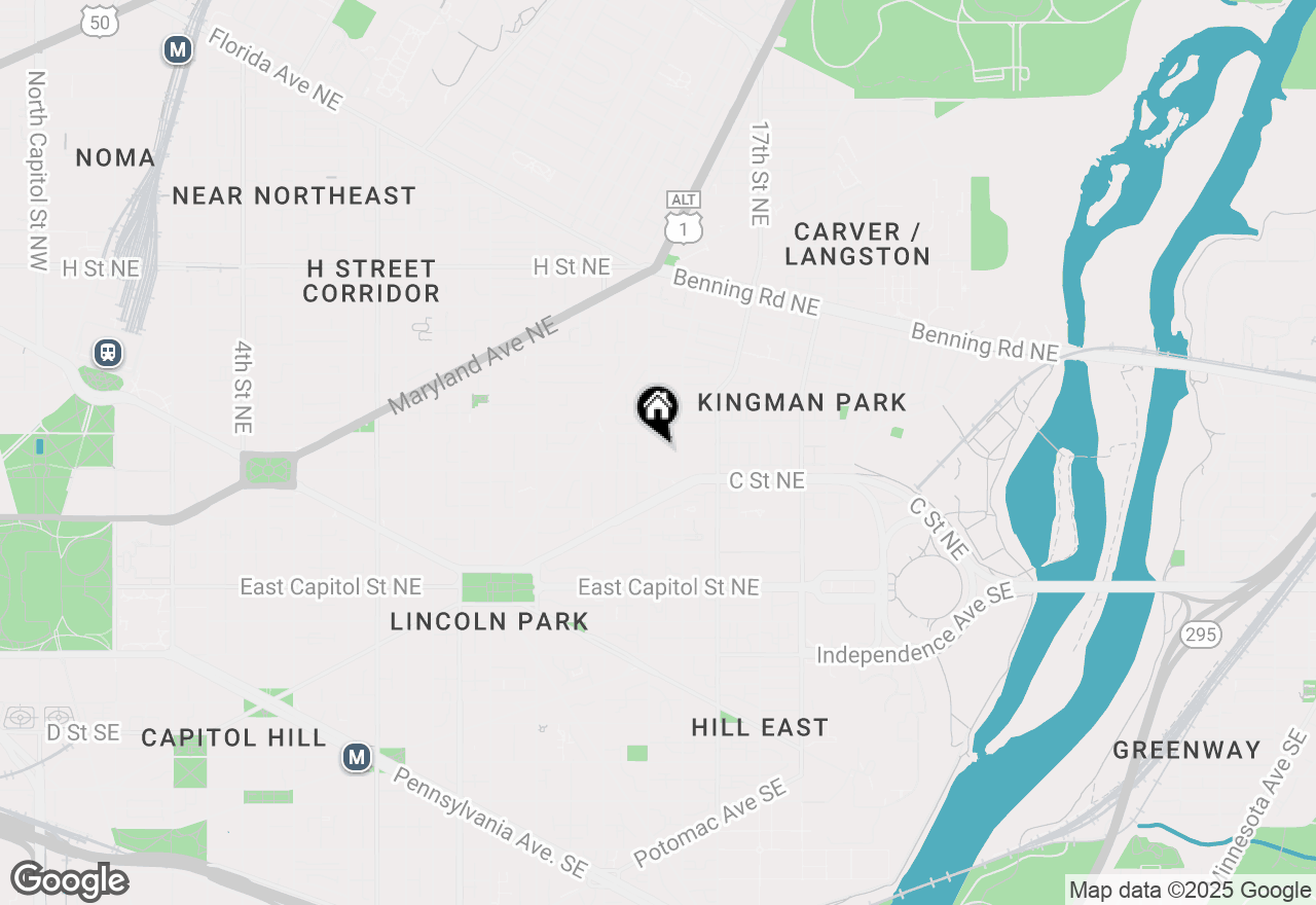 Map of 329 15th Street Ne, Washington, DC 20002