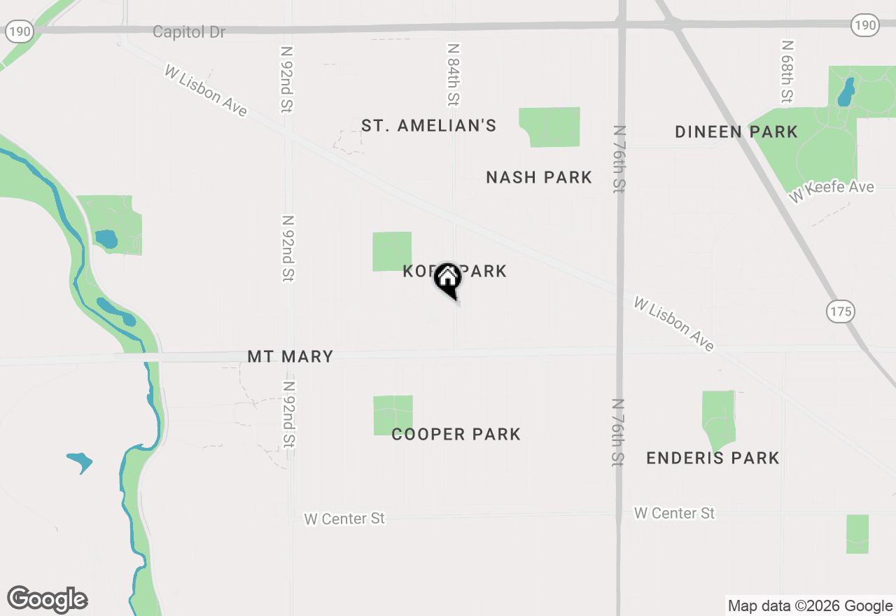 Map of 8400 W Auer Ave, Milwaukee, WI 53222