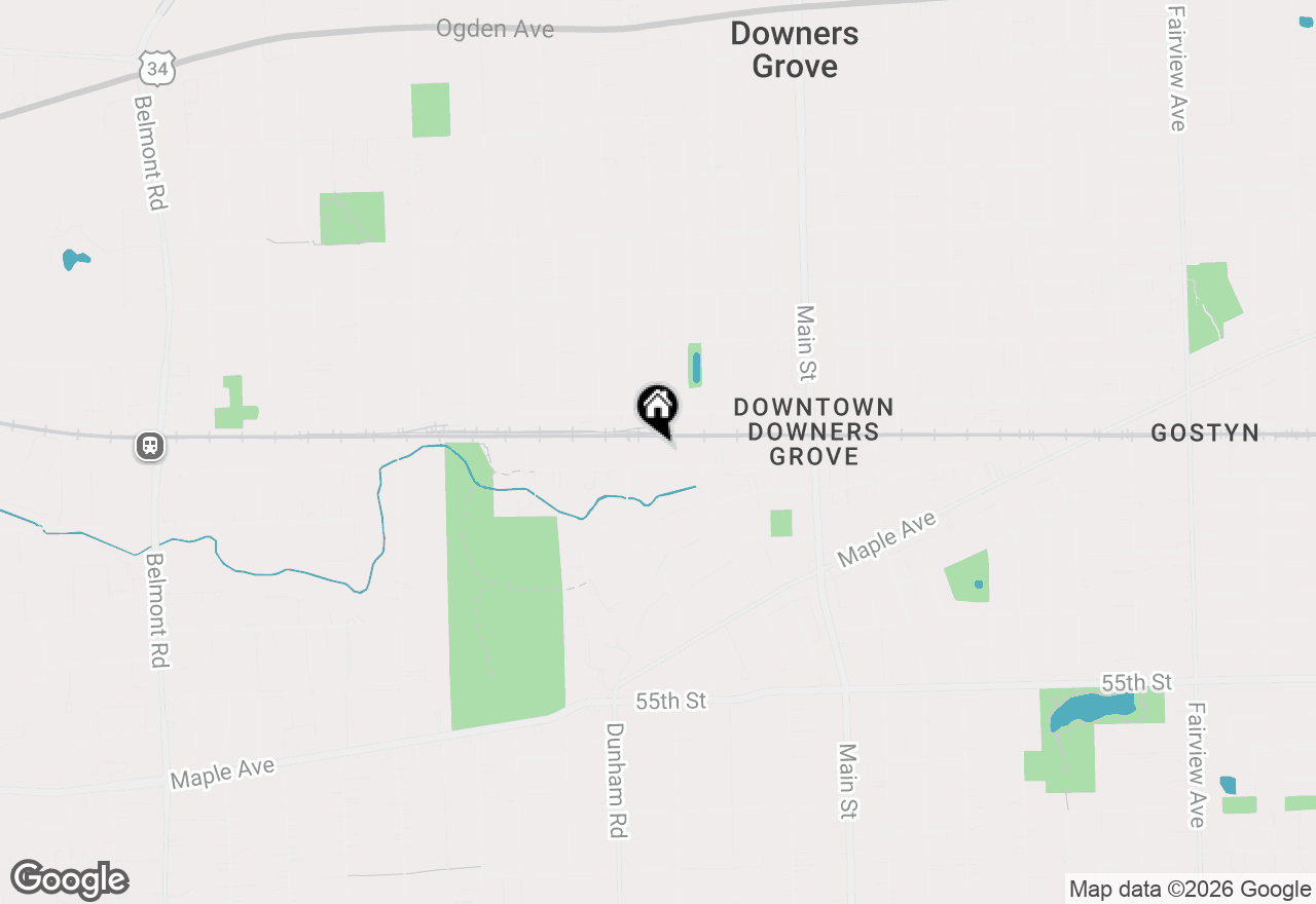 Map of 1304 Gilbert Avenue, Downers Grove, IL 60515