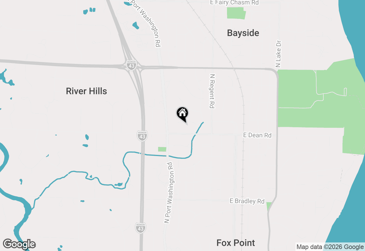 Map of 229 Indian Creek Ct, Fox Point, WI 53217