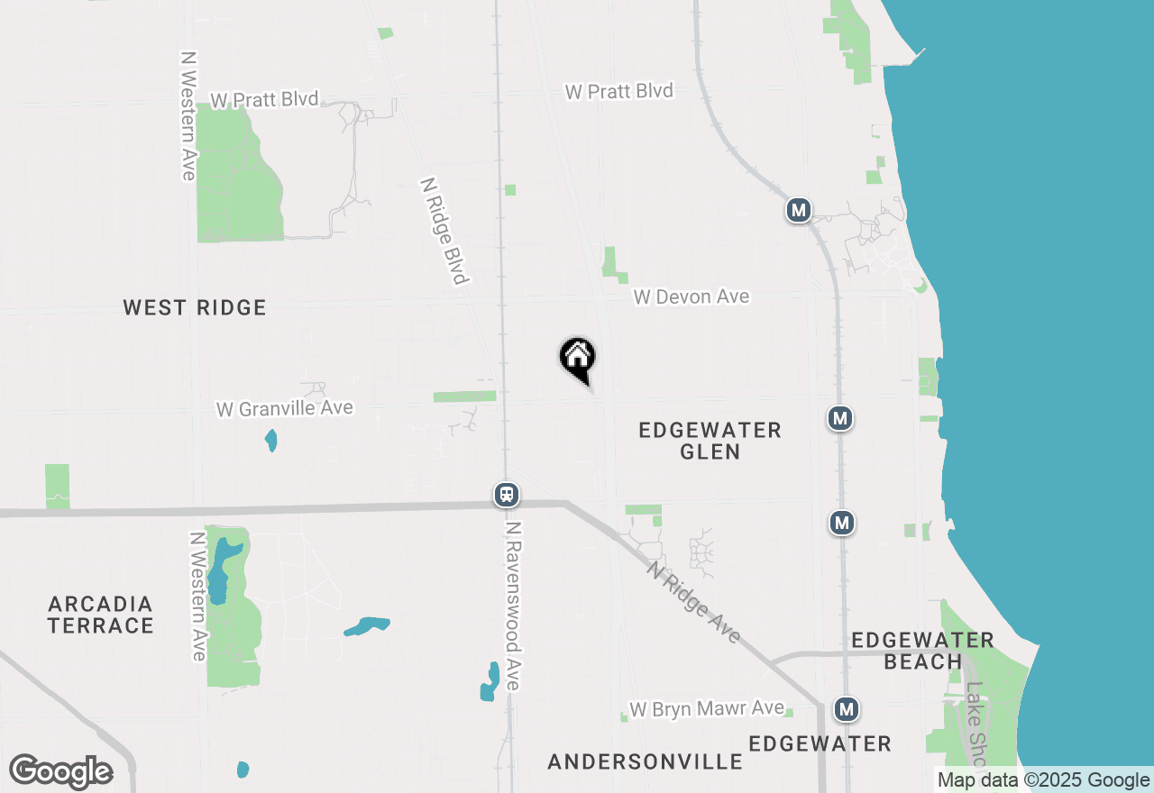 Map of 1636 W Granville Avenue #G, Chicago, IL 60660