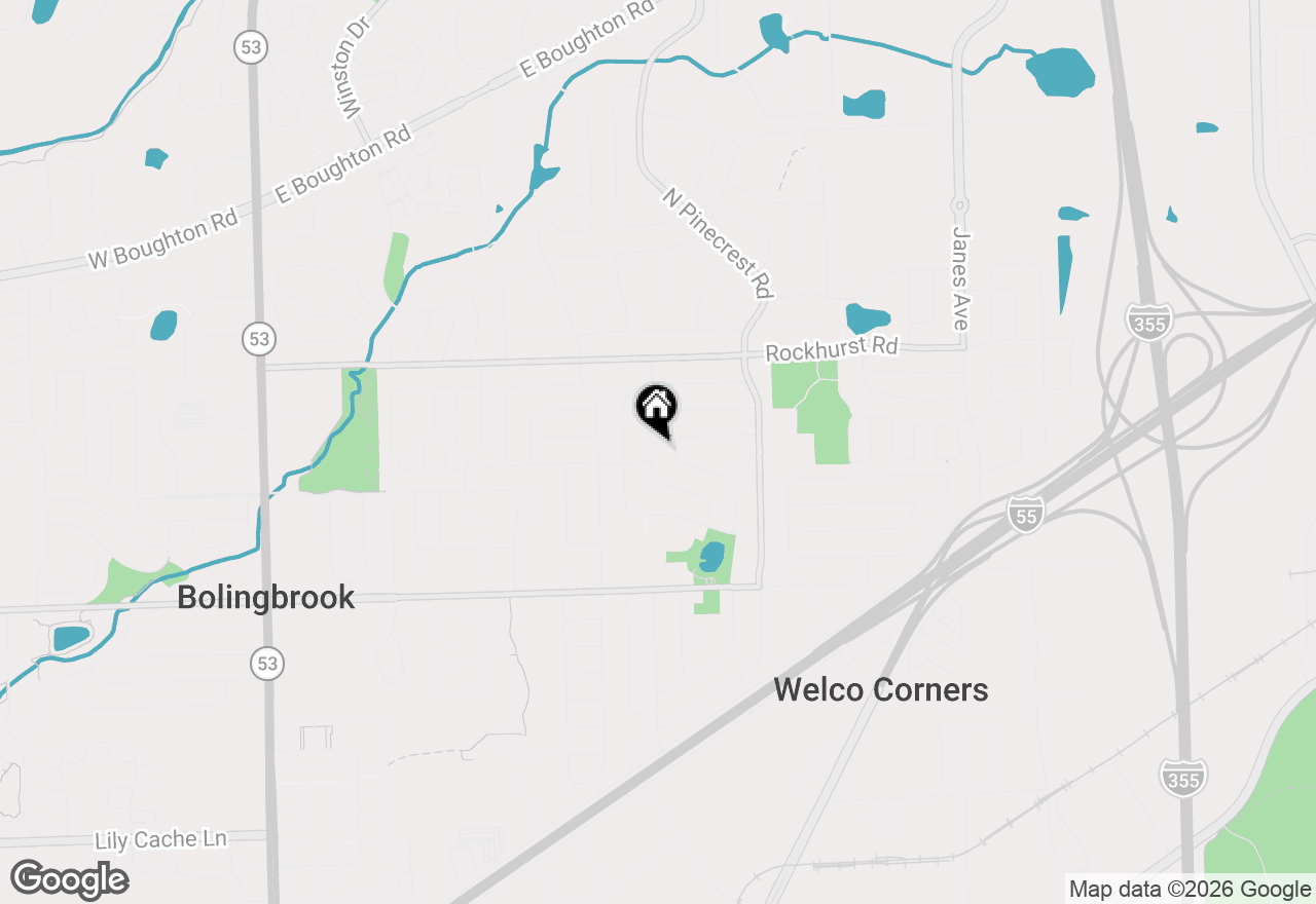 Map of 168 Thornhurst Road, Bolingbrook, IL 60440