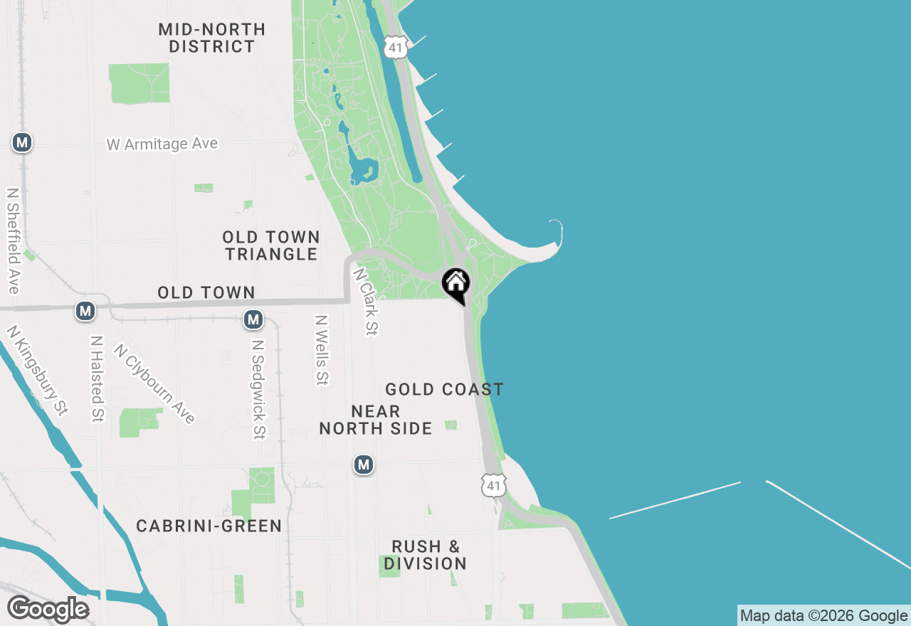 Map of 1540 N Lake Shore Drive #8N, Chicago, IL 60610