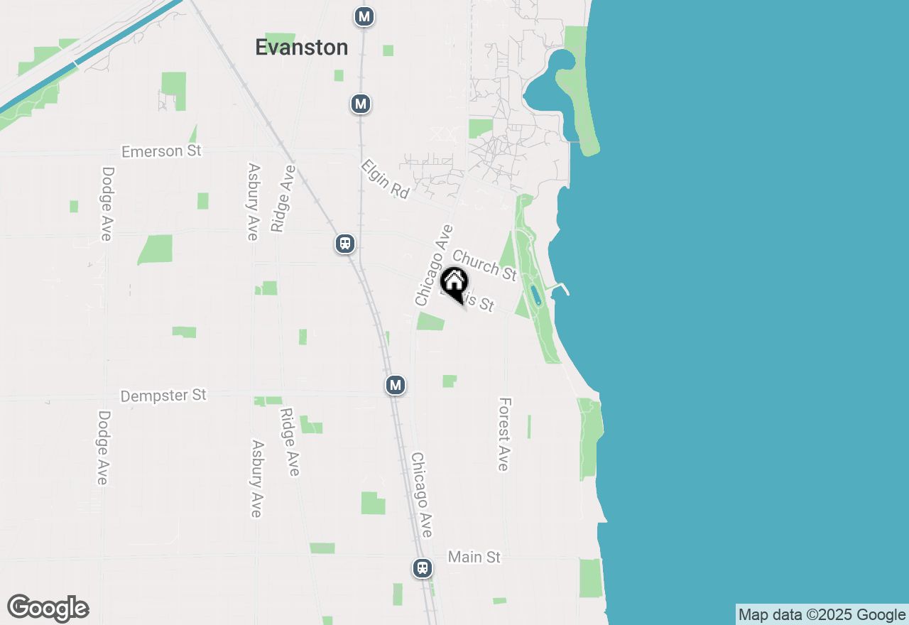 Map of 1509 Hinman Avenue #2E, Evanston, IL 60201