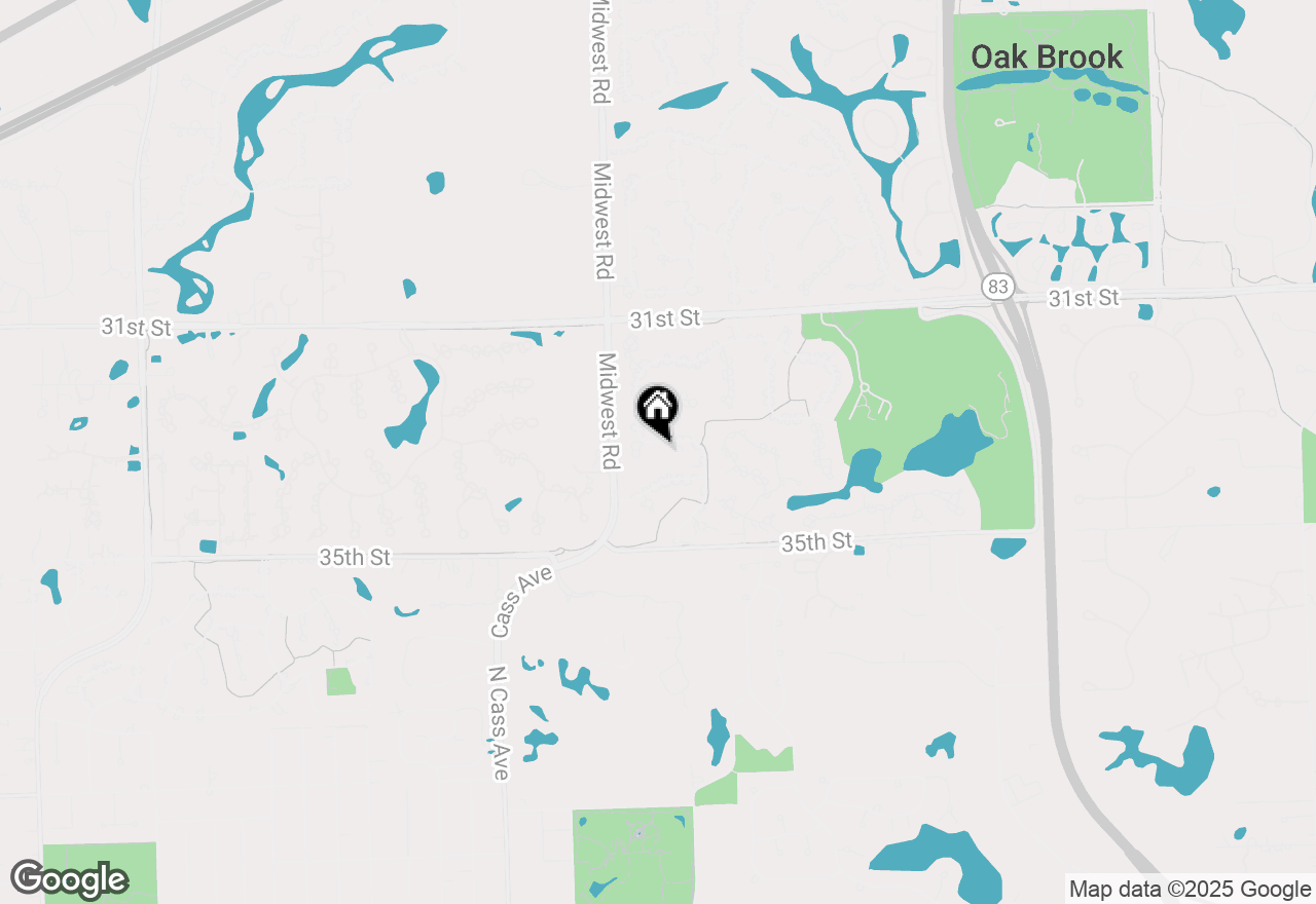 Map of 348 Trinity Lane, Oak Brook, IL 60523