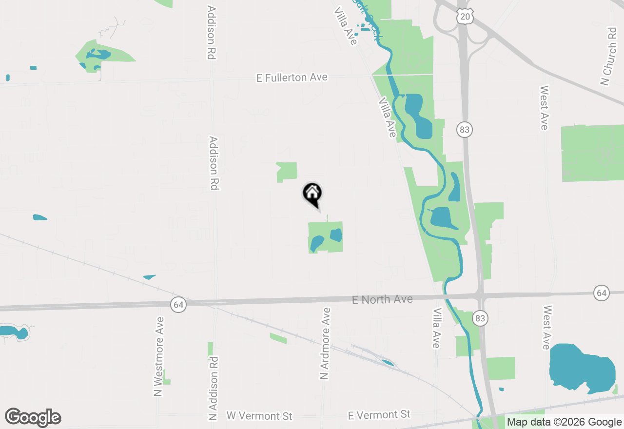 Map of 1101 N Princeton Avenue, Villa Park, IL 60181