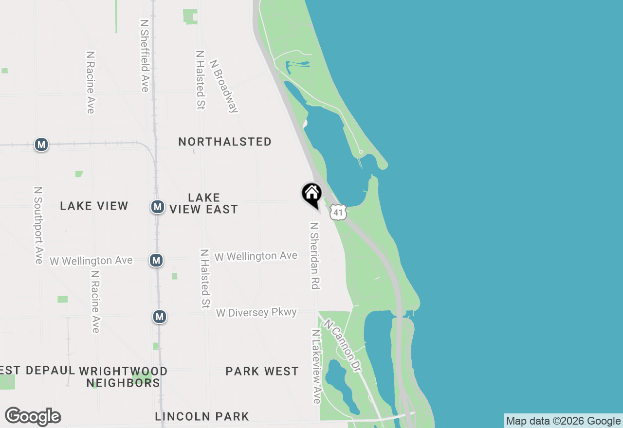 Map of 3150 N Sheridan Road #2A, Chicago, IL 60657