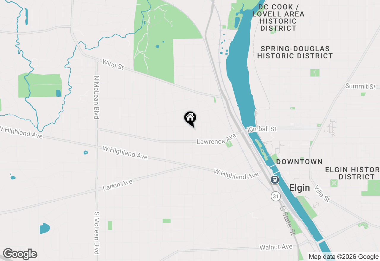 Map of 336 Hamilton Avenue, Elgin, IL 60123