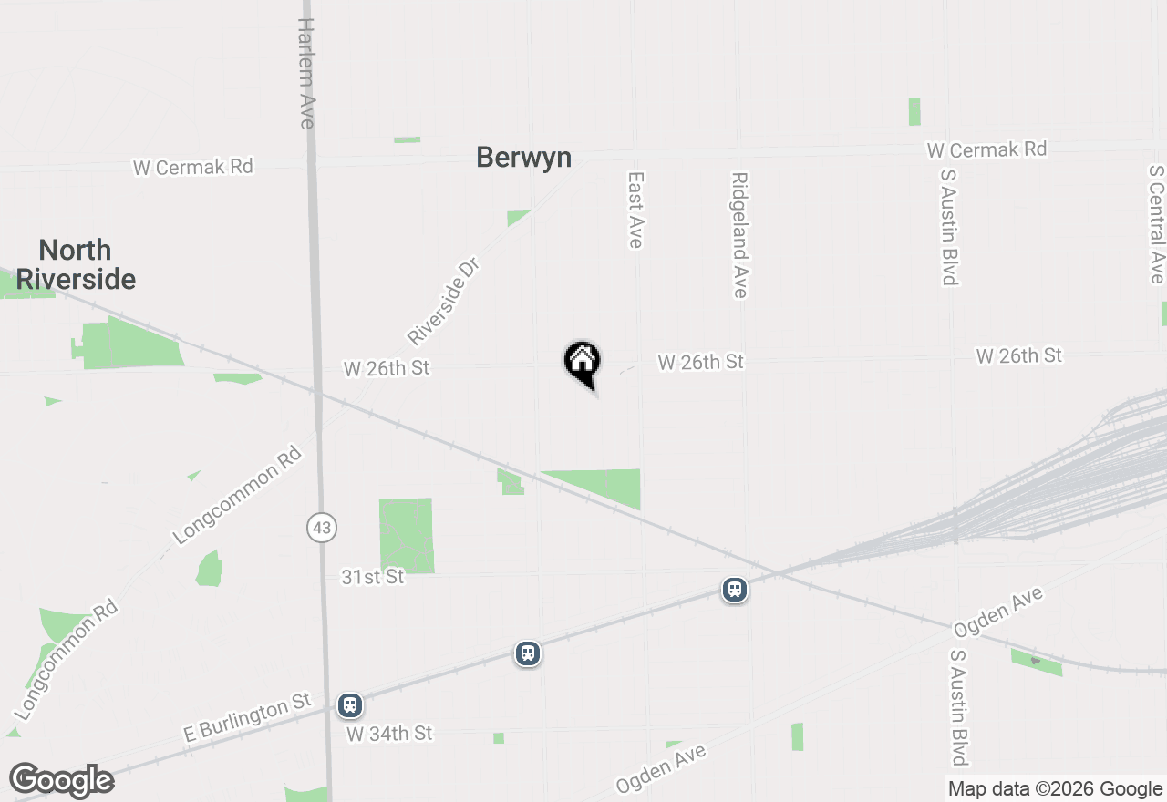 Map of 2636 S Wesley Avenue, Berwyn, IL 60402