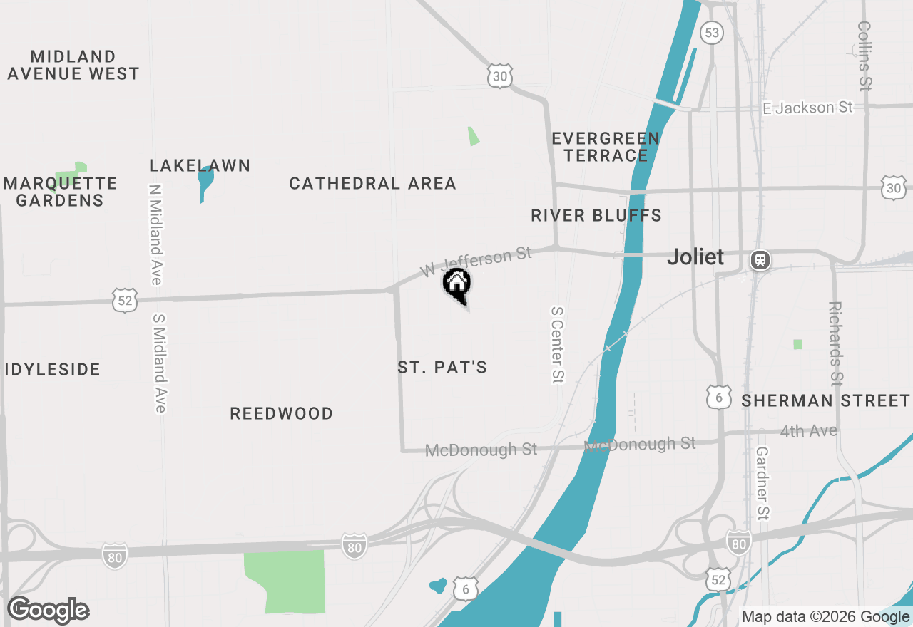 Map of 17 Seeser Street, Joliet, IL 60436