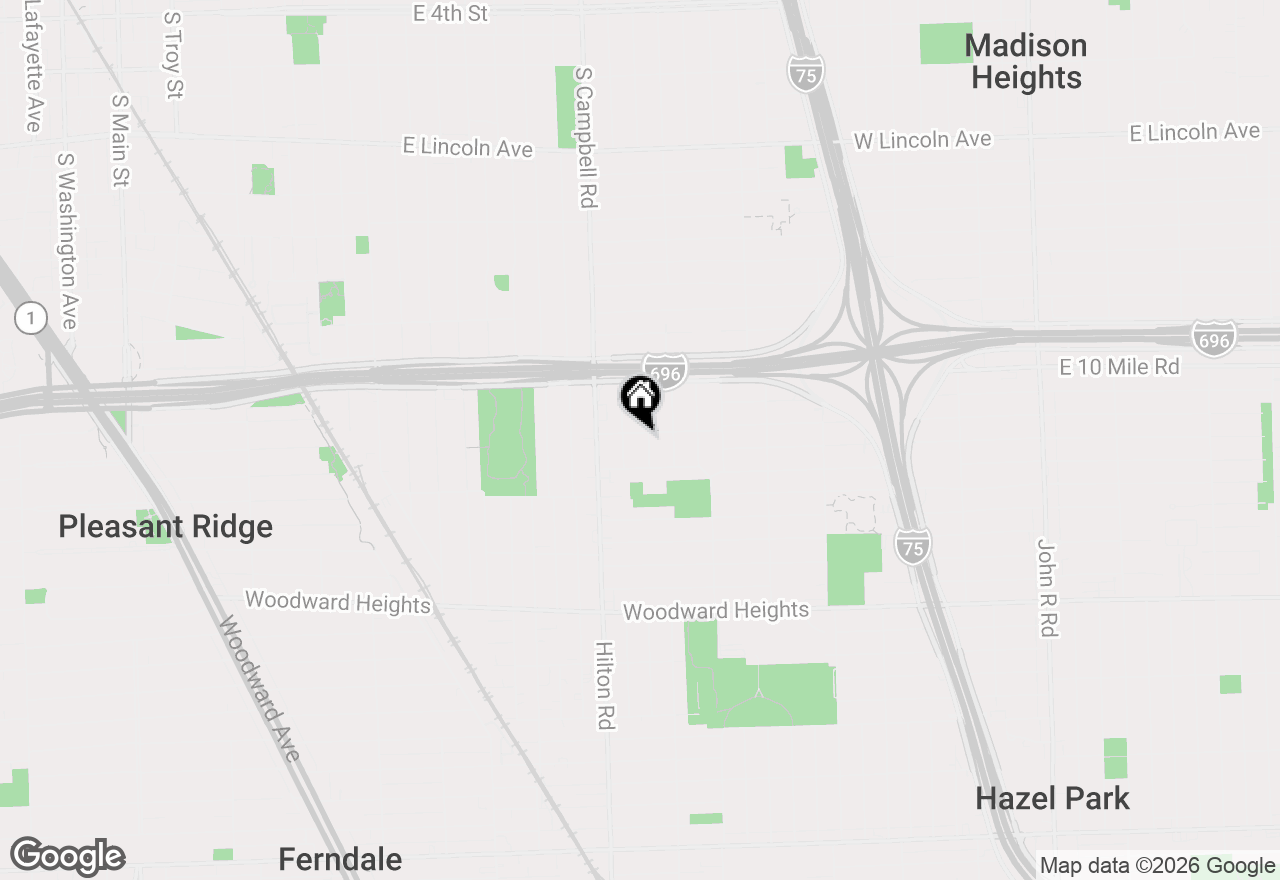 Map of 3237 Harris Street, Ferndale, MI 48220