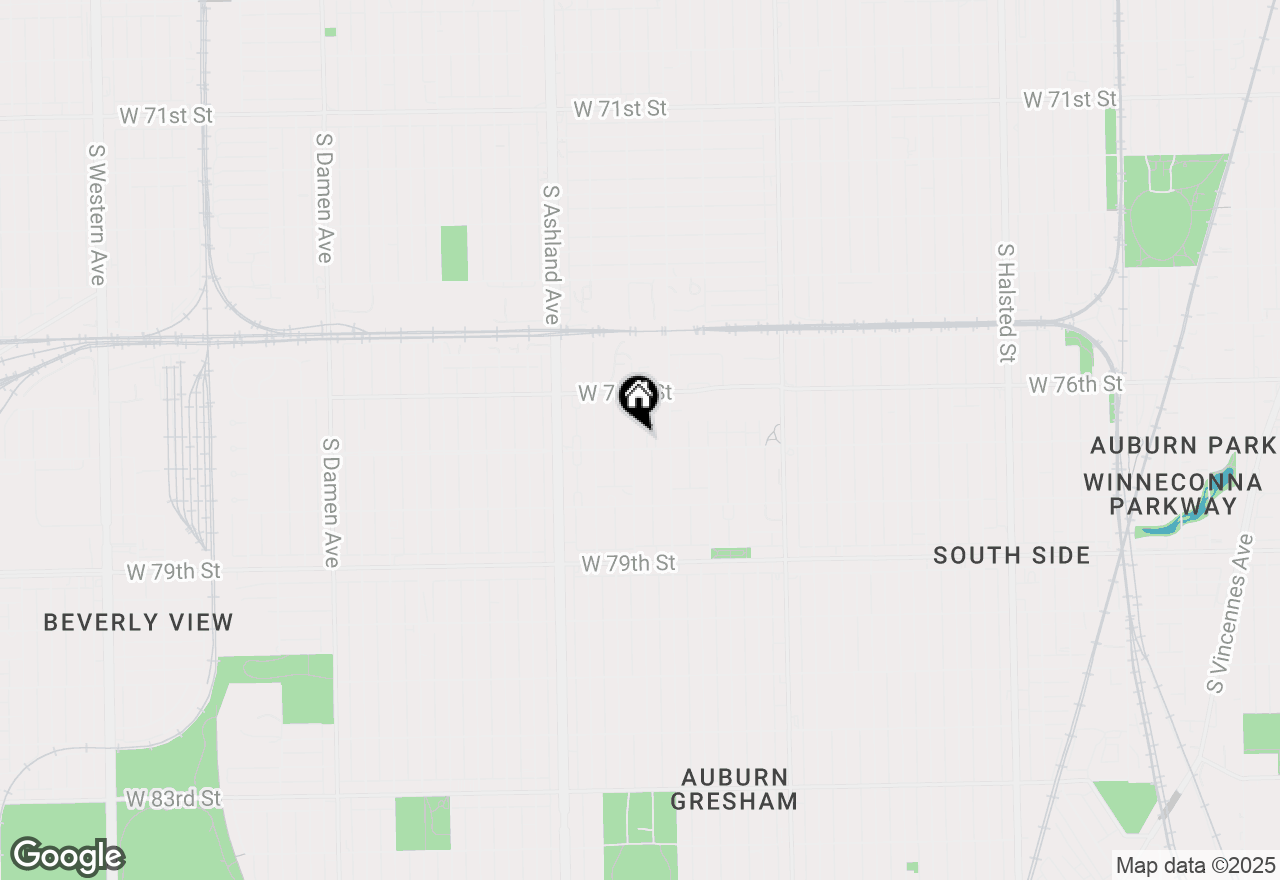 Map of 7653 S Bishop Street, Chicago, IL 60620