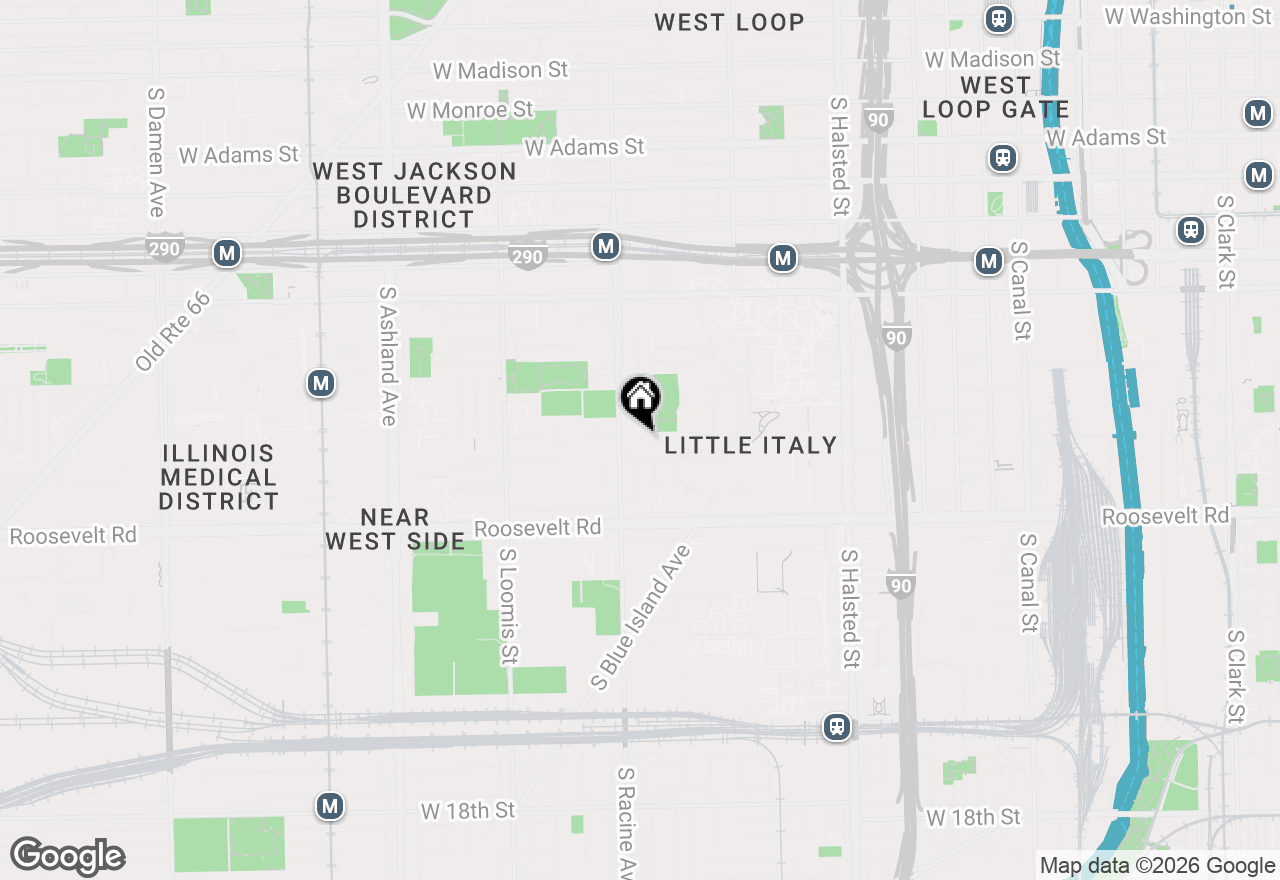 Map of 1140 W Taylor Street, Chicago, IL 60607