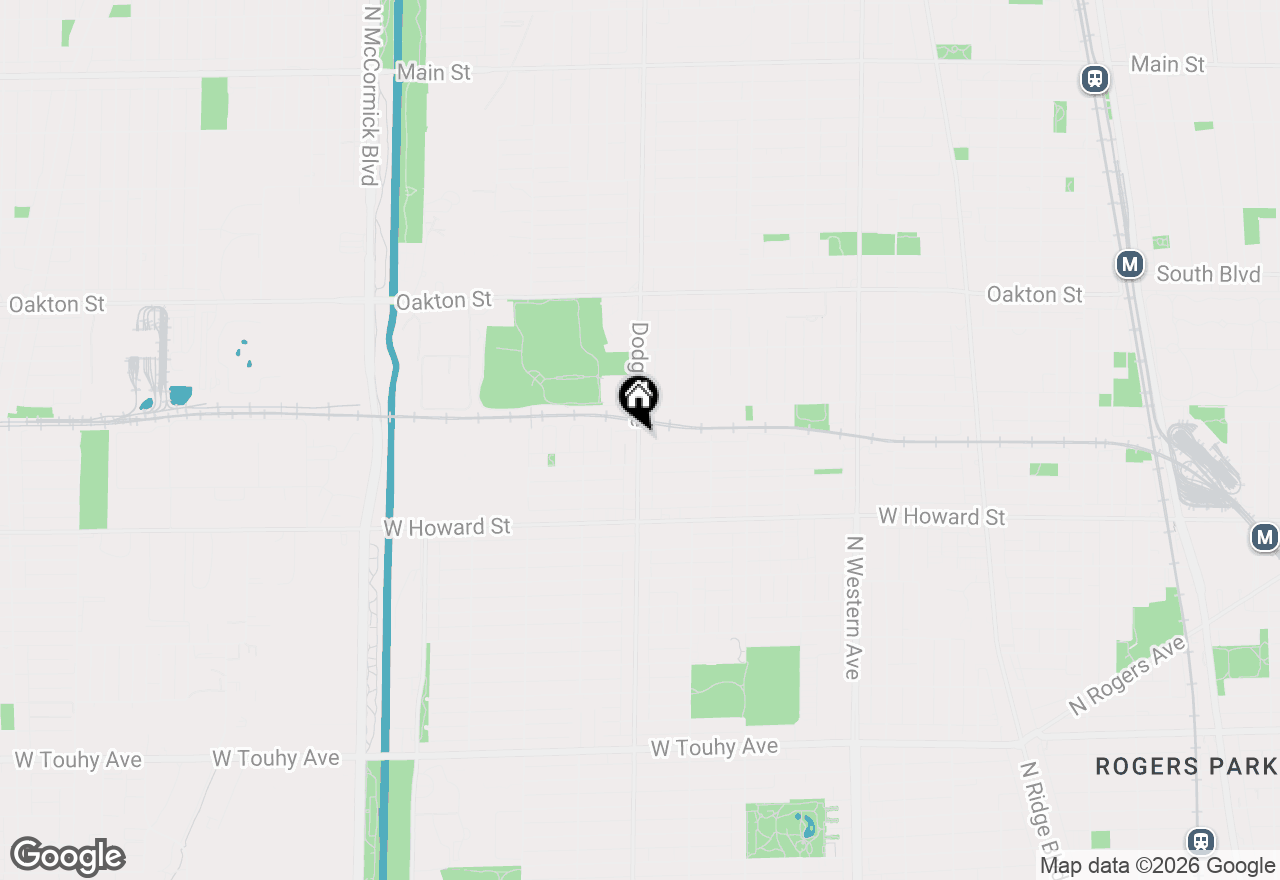 Map of 217 Dodge Avenue #A, Evanston, IL 60202