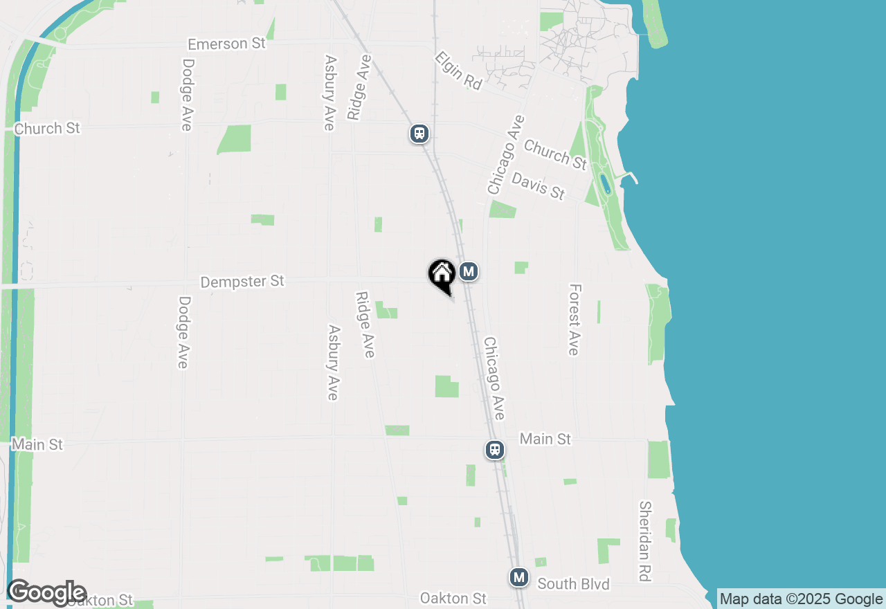 Map of 1219 Elmwood Avenue, Evanston, IL 60202