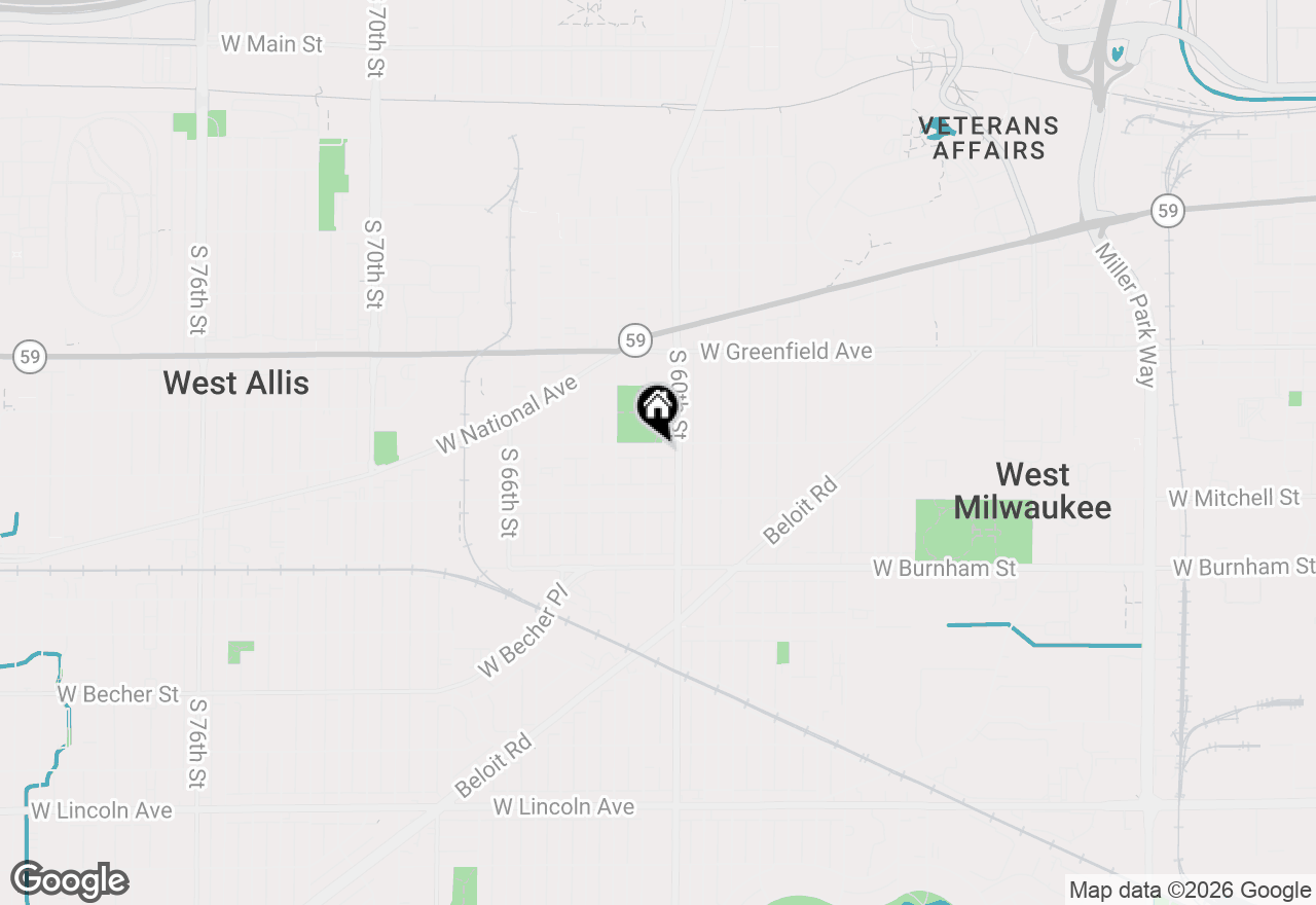 Map of 6025 W Lapham St, West Allis, WI 53214