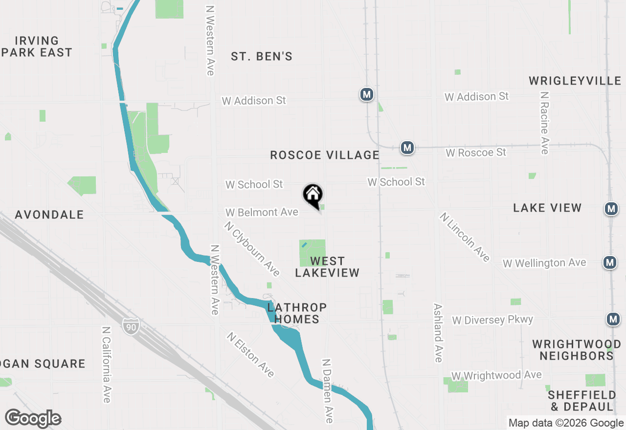 Map of 2027 W Belmont Avenue #1, Chicago, IL 60618