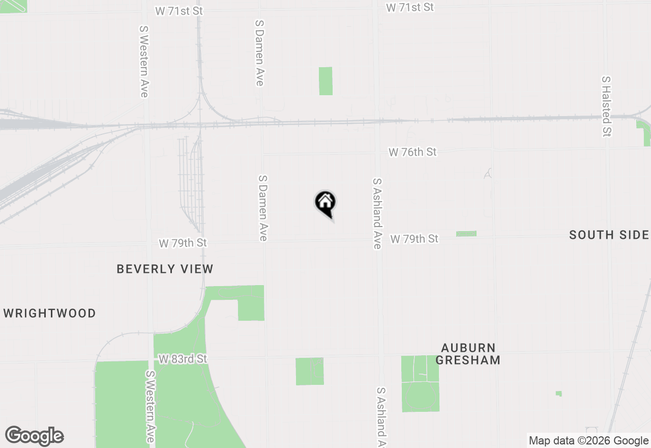 Map of 7825 S Wood Street #1, Chicago, IL 60620