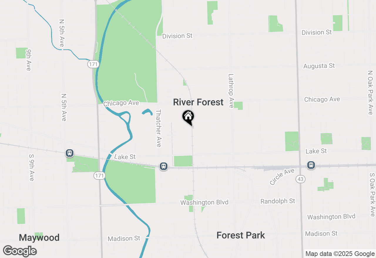 Map of 615 Forest Avenue, River Forest, IL 60305