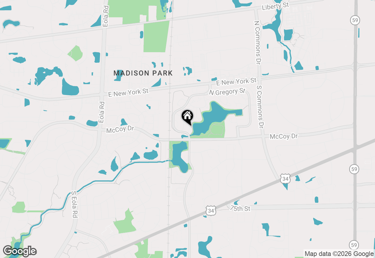 Map of 210 Shadybrook Lane, Aurora, IL 60504