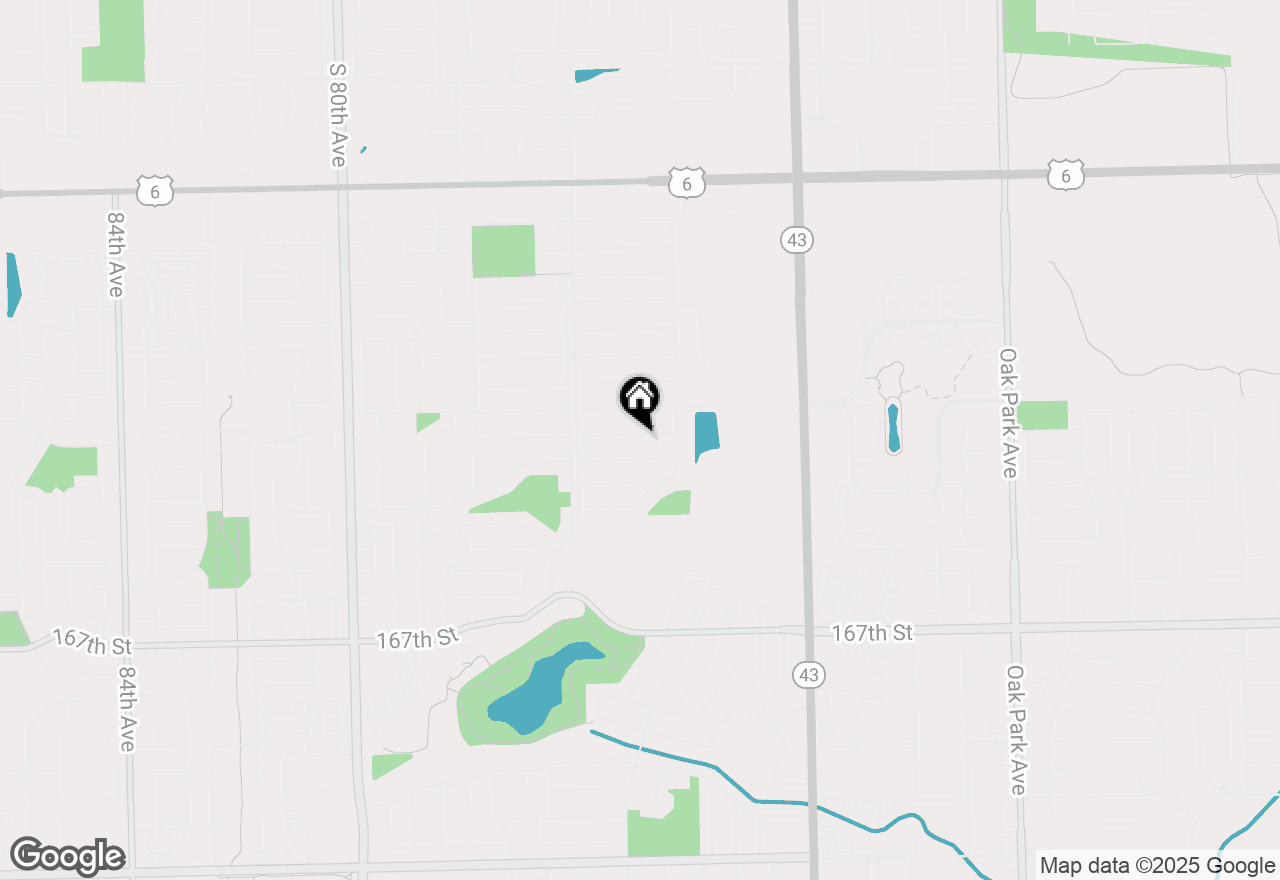 Map of 7433 163rd Place, Tinley Park, IL 60477