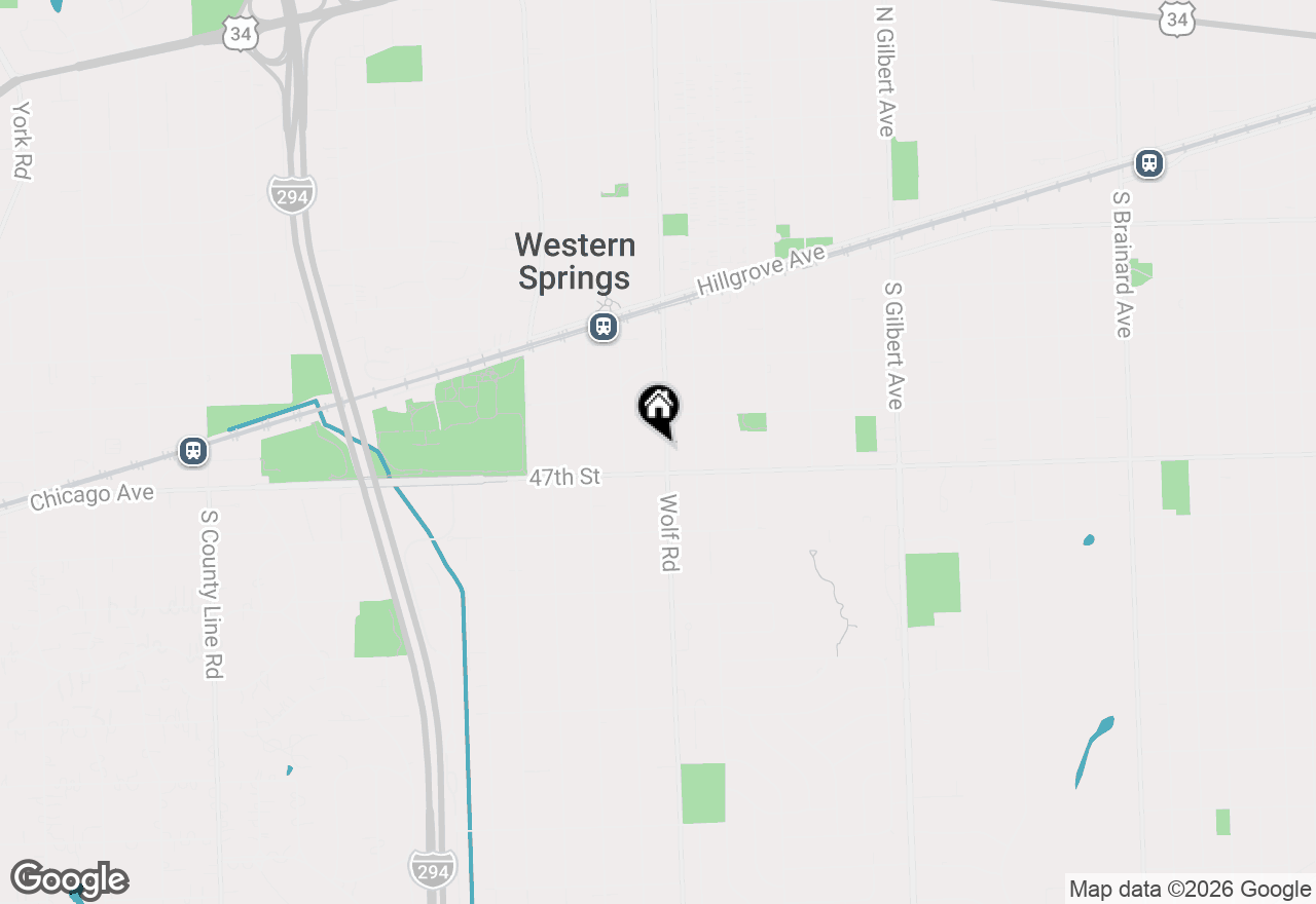 Map of 4628 Wolf Road, Western Springs, IL 60558