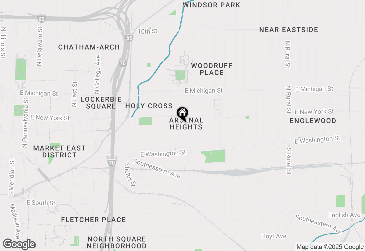 Map of 1523 Marlowe Avenue, Indianapolis, IN 46201