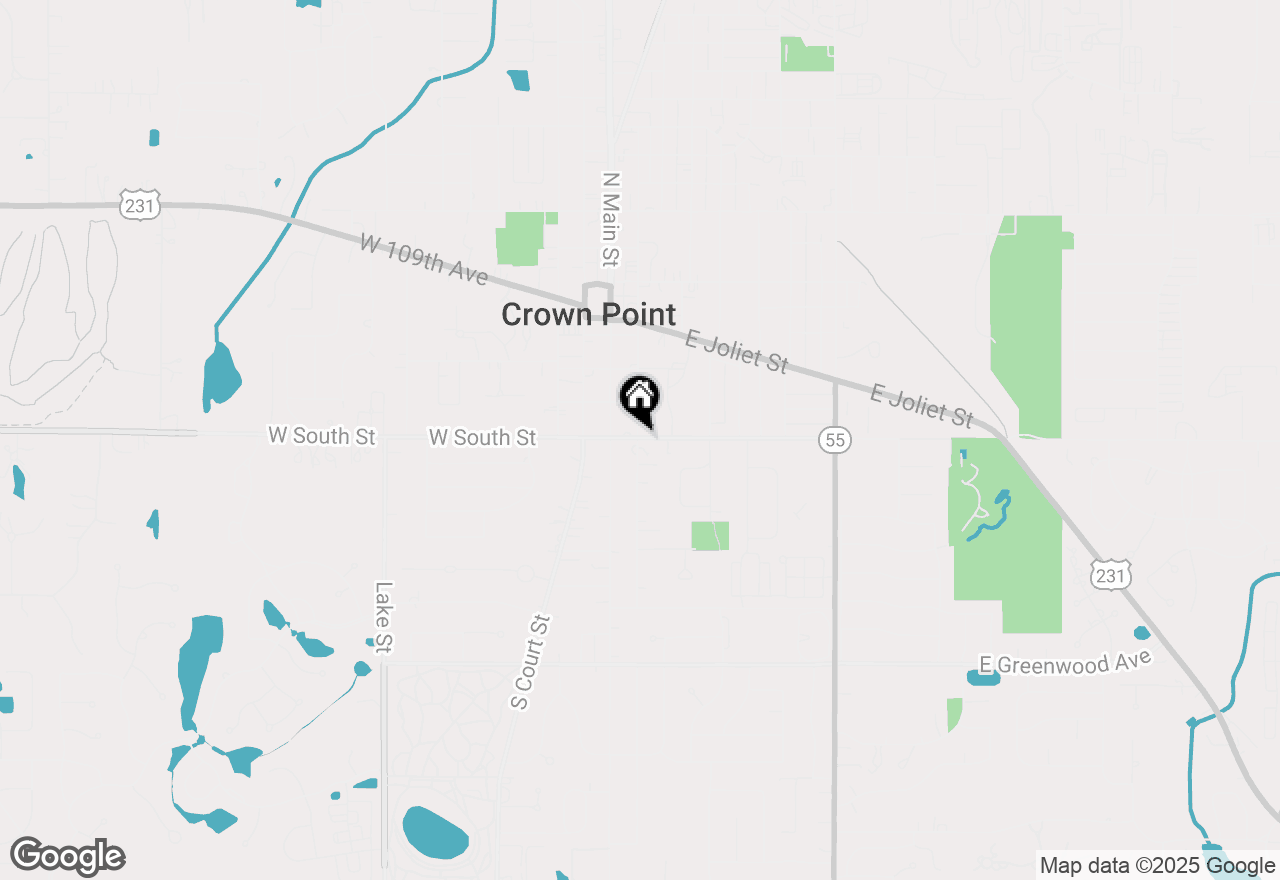 Map of 205 E South Street, Crown Point, IN 46307