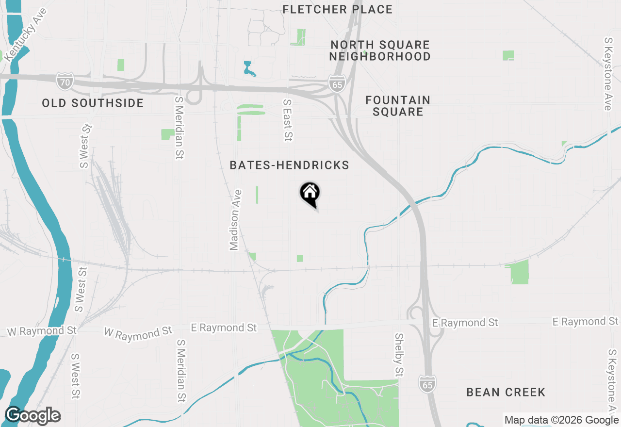 Map of 624 E Minnesota Street, Indianapolis, IN 46203