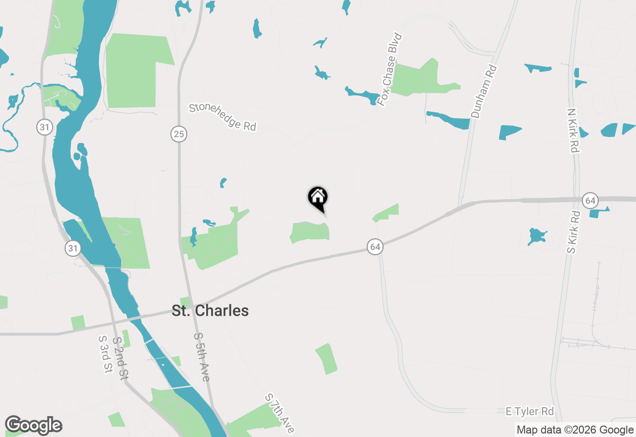 Map of 210 Persimmon Drive, St. Charles, IL 60174