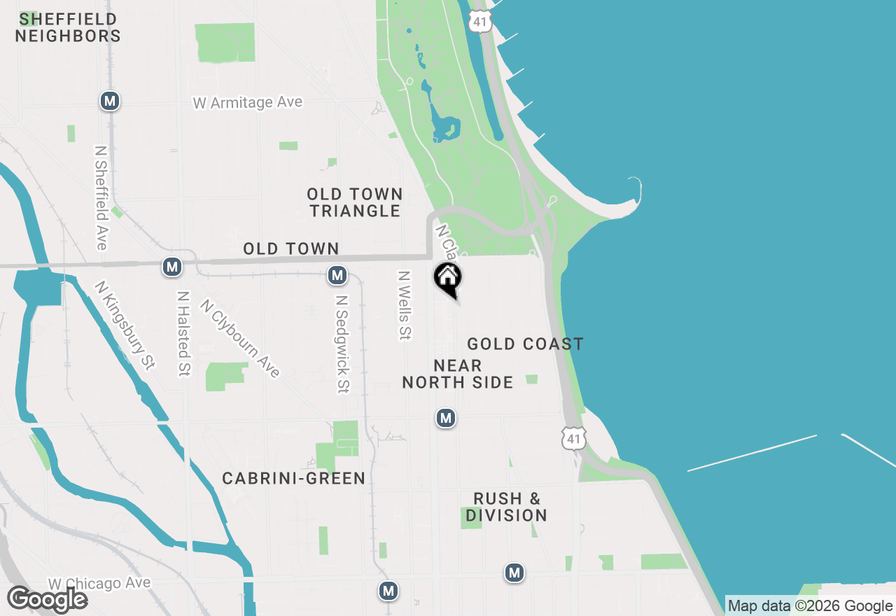 Map of 1455 N Sandburg Terrace #2905, Chicago, IL 60610