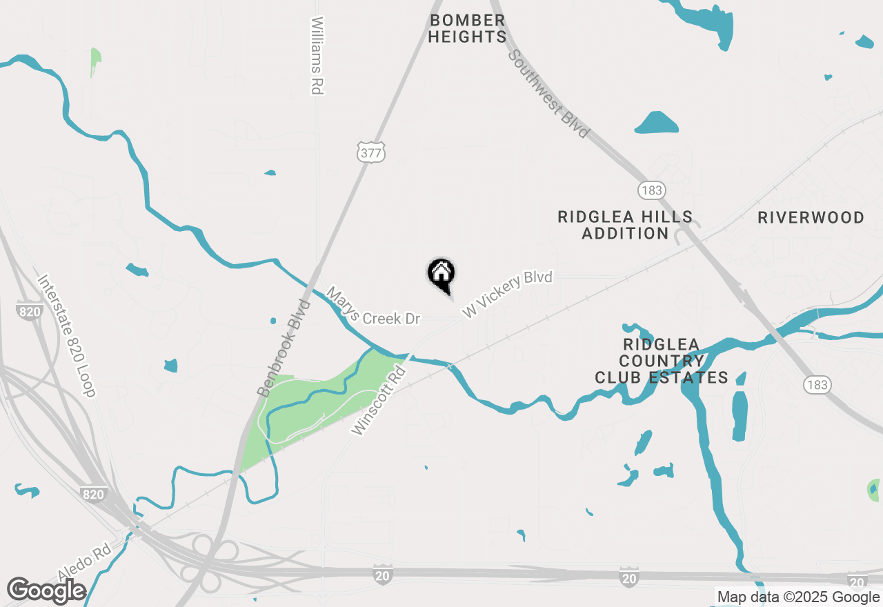 Map of 7460 Aberdeen Drive, Fort Worth, TX 76116