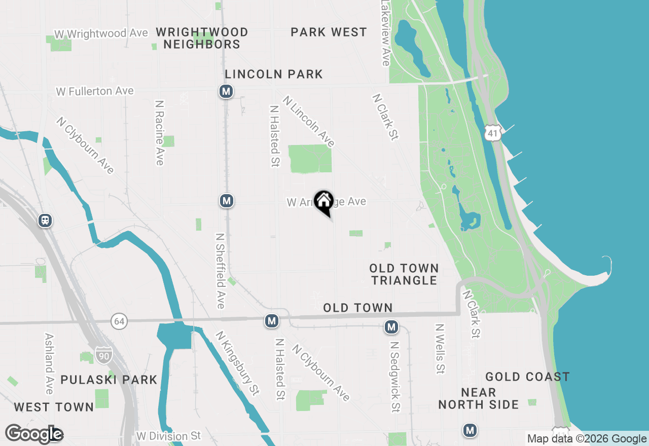Map of 1931 N Howe Street #2W, Chicago, IL 60614