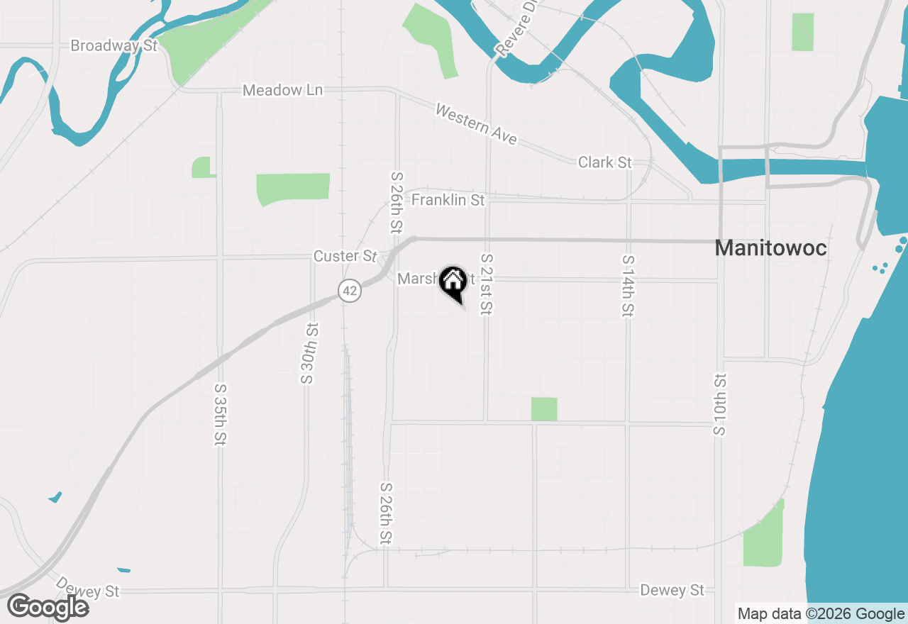 Map of 1143 S 23rd St, Manitowoc, WI 54220